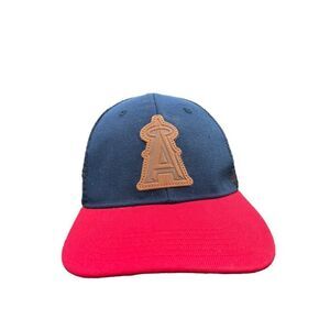 Los Angeles Angels of Anaheim Faux Leather Snap Back Baseball Hat